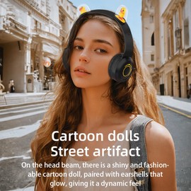 YAKEN YRKR Bluetooth Headphones,Headphones Wireless Bluetooth V5.3,Over Ear Headphones HiFi Rotating Wings for Smartphone Computer Laptop (Black)