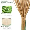 HYVAKUPPA Handmade Bamboo Beaded Curtain for Doorways 65 Strands 35.5"