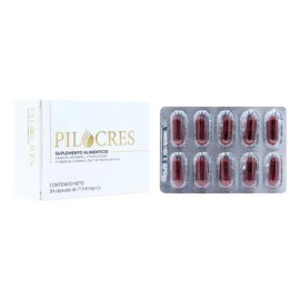 Pilocres Suplemento Alimenticio 30 Cápsulas Sin Sabor                                                                                                 