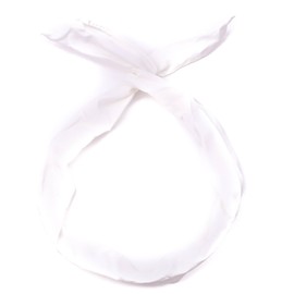 Mytoptrendz® Plain Wire Headband Retro Wired Hair Band Women Girls Pin Up Rockabilly Head Band Head Hair Wrap Long Wired Scarf Hair Tie Head Scarf (White)