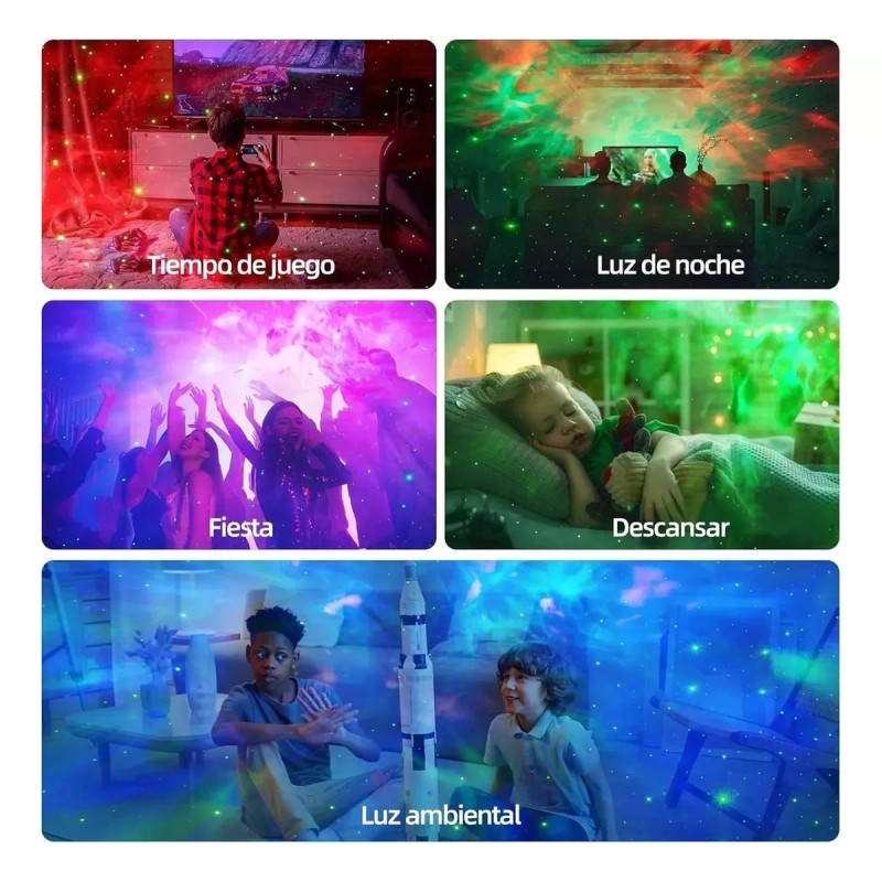 KFMX Proyector De Estrella Galaxia Astronautas Lampara De Noche