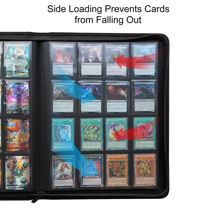 Rieton 16 Pocket 1000+ Pockets Card Binder, Large Ringless Side
