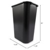 Rubbermaid Rubbermaid Commercial Products 41QT/10.25 GAL Wastebasket Trash Container, Black,