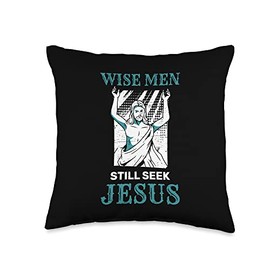 Rabbit Egg Jesus Easter Sunday Resurrection Easter Wise Men Still Seek Jesus Resurrection Egg Rabbit Throw Pillow, 16x16, Multicolor