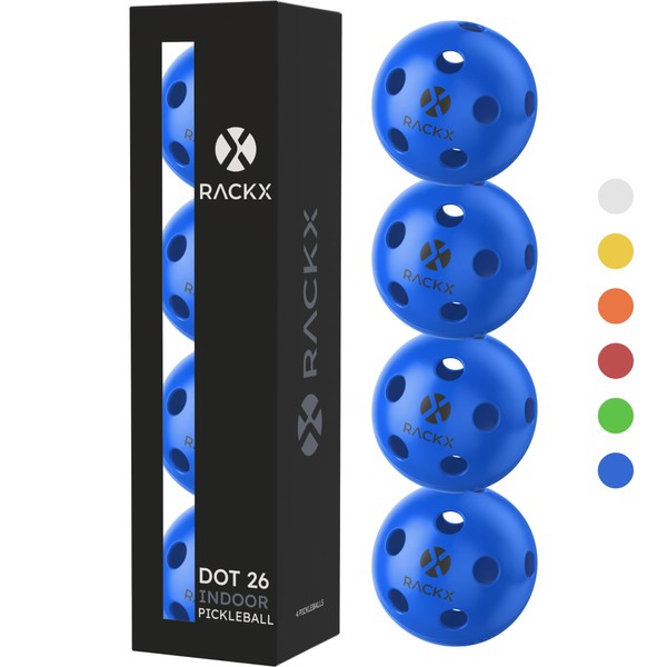 RACKX Pickleball DOT26 Balls - Specially Designed for Indoor Pickleball