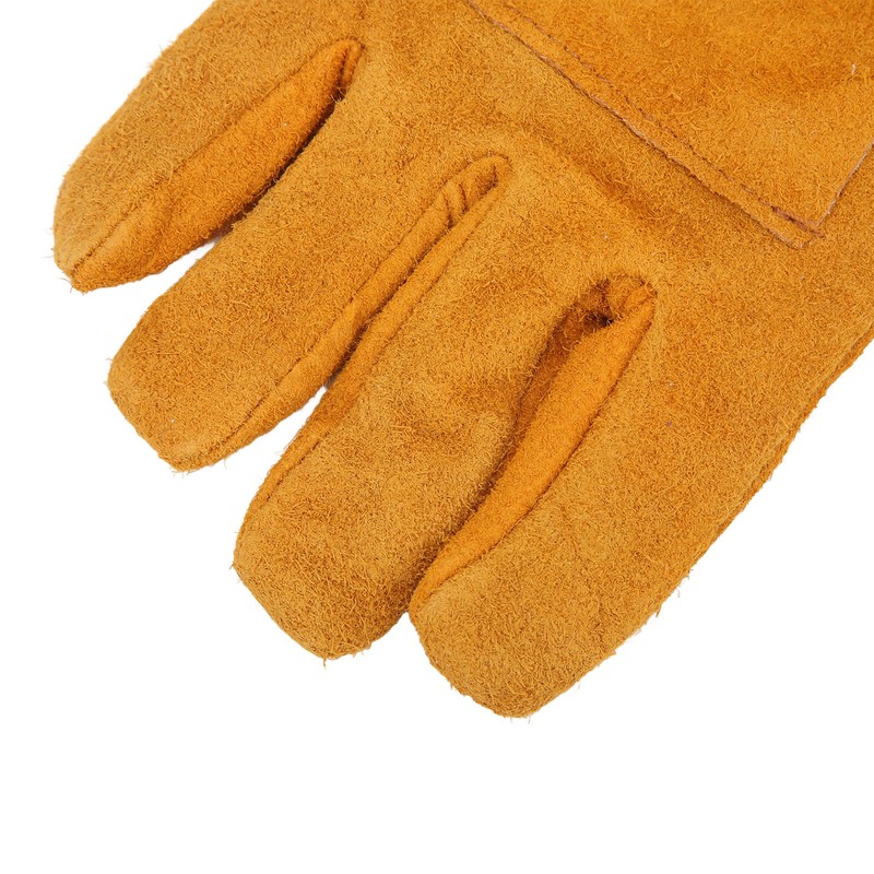 Heat Resistant Gloves Calf Leather Polyester Hand Protection BBQ Grill
