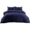 GMTEXTILES 100% polyCotton Bedding Duvet Cover Sets. (Single, Navy)