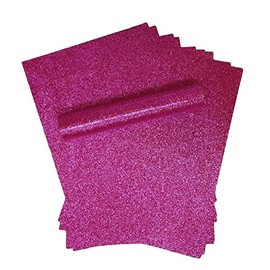 Syntego Glitter Paper Glittery, Soft Touch, Non-Linting Thick 150 g/m²/40 lb Paper 10 Sheets (Fuchsia Rose, A4)