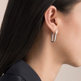 KristLand S925 Hoop Earrings for Women Girls Silver/Gold Hoop Earrings with Gift Box, Sterling Silver