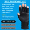 2 Pairs Copper Arthritis Gloves for Women Men, Fingerless Compression