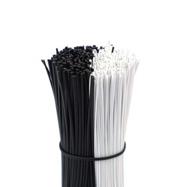 NA Cable Ties, 300Pcs Plastic Reusable Cable Twist Ties for Cords 6 Inch, Multipurpose Cord Wire Ties (Black and White)