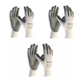 PIP 34-800 MaxiFoam Premium Nitrile Foam Grip Palm Coated WORK GLOVES 3 PR - XLarge