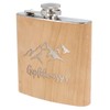 Spruchreif Stainless Steel Hip Flask with Engraving | Wooden Hip