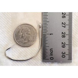 Mustad PACK OF 25 Size 5/0 Offset Nickel Mustad Kahle Fishing Hooks Straight Eye