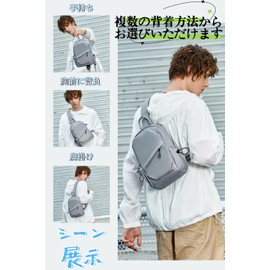 Clair & Gina Shoulder Bag, Small, Shoulder Bag, Body Bag, One Shoulder Bag, Large Capacity, Crossbody Bag, Men's, Women's, Midrest, Shoulder Bag, shoulder bag - grey