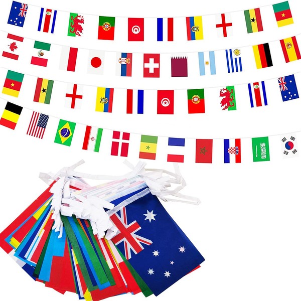 International Flags of the World String Flags Bunting Banner 50M
