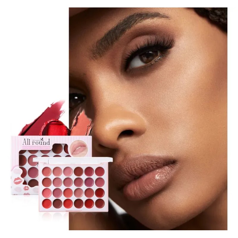 Paleta Labiales Mate 24 Tonos Miss Rose M557- 7301-489m-24color