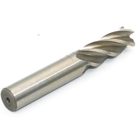 HSS End Mill 1/2" Cutting Dia 1/2" Shank 4 Flute, CNC Mill Cutter for Wood, Aluminum, Steel, Titanium, Foam, Plastic