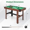 GYMAX Pool Table, 48 Inch Wooden Billiard Tables with 16