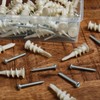 Wavanta 40PCS Plasterboard Fixings, Self Drilling Drywall Anchors and Screws