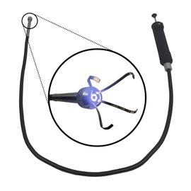 Vividia Grabber Borescope Retrieval Pickup Tool with USB Camera, LED Lights, Detachable Magnet for iOS/Android (Diameter 8mm Probe)