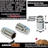 ARROW 20x Chrome 1/2-20 Anti-Theft Wheel Lock & Acorn Lug
