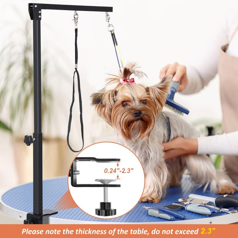 HIDOG Dog Grooming Arm with Clamp, Adjustable Dog Grooming Table