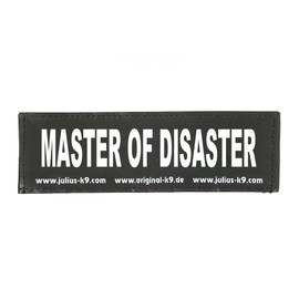 Interchangeable Patches, 1 pair, MASTER OF DISASTER, Size: Small, Black