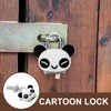 OSALADI Key Padlock Silicone Padlock Cute Panda Padlock with Keys