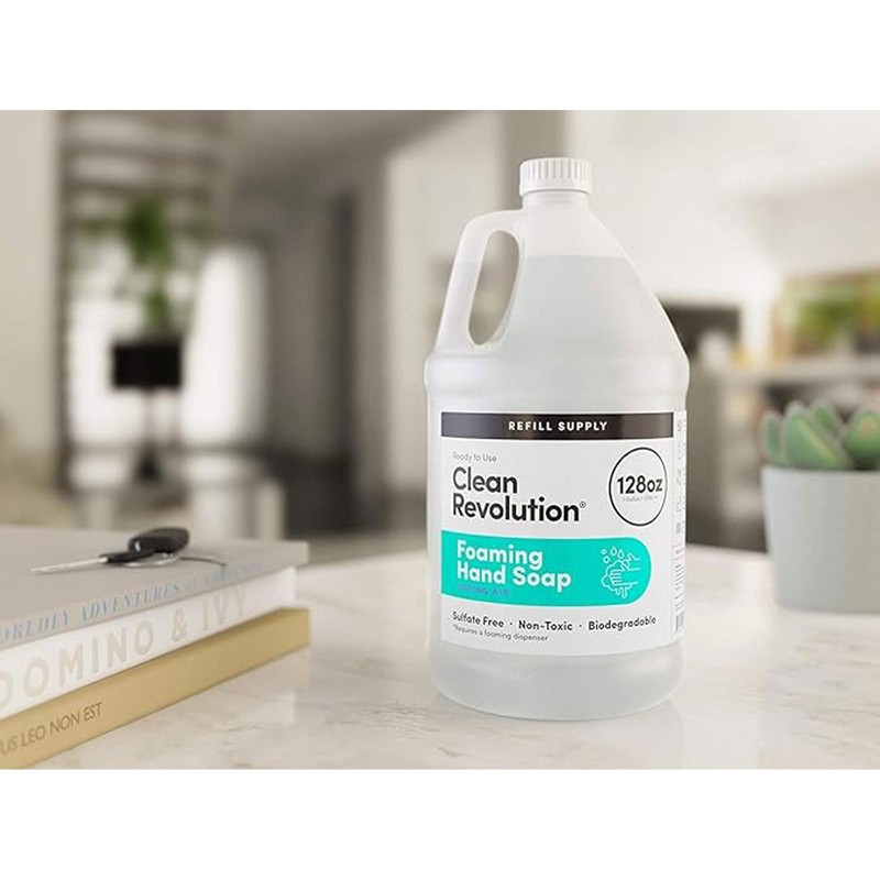 Clean Revolution Foaming Hand Soap Refill Supply Container, Ready to