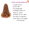 EFFGOCO Short French Curl Braiding Hair Color 30 12 Inch