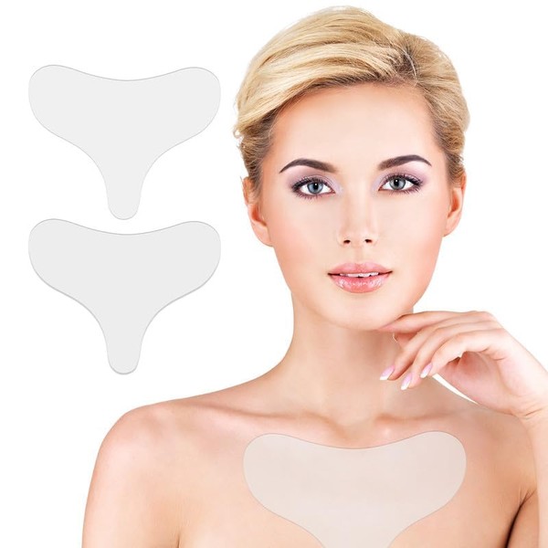 Rinycwa 2 Chest Wrinkle Patches，Reusable Silicone Patches, Anti Wrinkle Patches