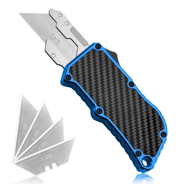 Utility Knife Retractable Box Cutter, Razor Knife EDC Pocket Knife