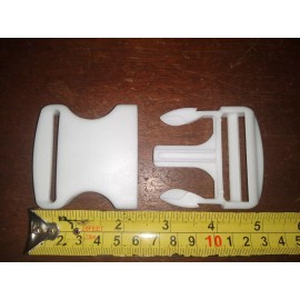 Unbranded Single White Plastic Side Release Buckles - 2 Inch Wide Heavy Duty
