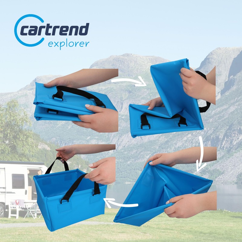 CARTREND 10732 Outdoor Folding Bowl 15 Litres Foldable Camping Wash