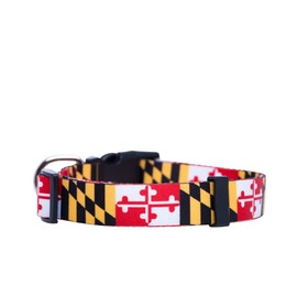 Native Pup Maryland Flag Dog Collar (Maryland, Small)