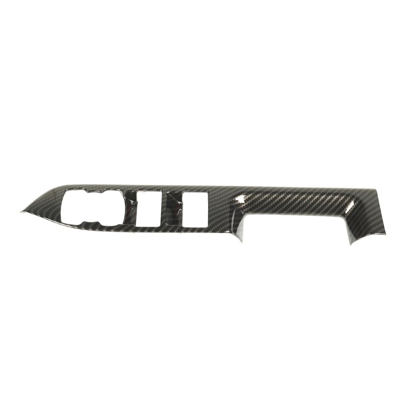 4 Pcs Door Window Control Panel Cover Carbon Fiber Style