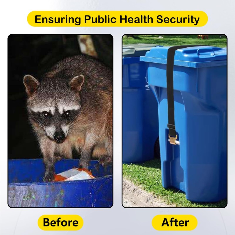Wbgraceful 2Pcs Trash Can Lid Locks, Outdoor Trash Can Locks,