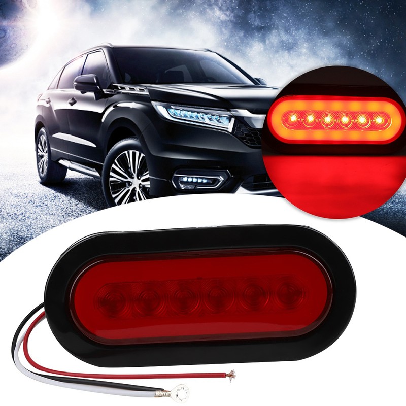 Car Trailer Truck Taillight 6 LED Tail Light Brake Stop