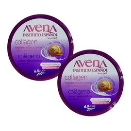 Avena Instituto Español Collagen Regeneration Cream, Softens & Moisturizes, Skin Repair Formula, 2-Pack, 6.8 Fl Oz each, 2 Jars.