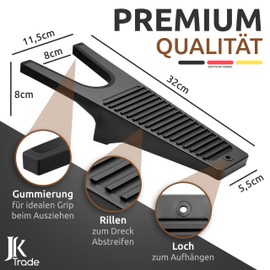 JK Trade® Boot Jack for Any Footwear, Sturdy Shoe Scraper with Heel Protection and Dirt Scratches, Wellington Boots, Riding Boots, Work Shoes, Business Shoes, Trainers, Weatherproof and Can Be Hanged
