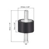 sourcing map 8 pieces rubber shock absorber double ends rubber
