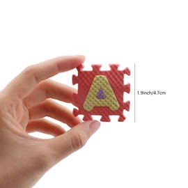 36Pcs Miniature Foam Flooring Figurines, 1.9Inch Mini Interlocking Alphabet and Numbers Mats, EVA Tiles for Desk,Bookshelf,Bedside,Doll House Decor