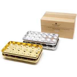 Stainless Steel Ice Cube Trays, 4 Pack with 72 Round Ice Cube Slots - Easy Release, Plastic-Free, Zero Waste