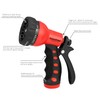 AQUASTAR 7-Pattern Rear Trigger Nozzle(Red), Spayer Nozzle, Hose Watering Nozzle,