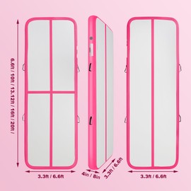 10FT Inflatable Air Gymnastics Mat Training Mats 4inches Thickness Inflatable Tumble Track for Home Use/Training/Yoga/Cheerleading/Water with Pump