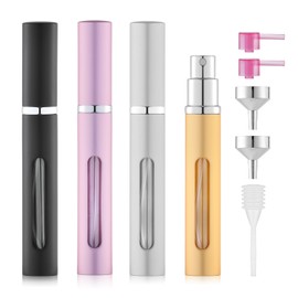 owlyee Perfume Travel Refillable Bottle - Empty Mini Cologne Spray Atomizer - Travel Size Fragrance Sample Sprayer - Small Portable Pump Refill for Men Women with Case Purse Pink