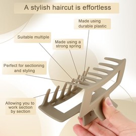 8 Piezas Pinzas Para Cabello, Pasador Grande Para Mujer, Pinzas Para El Cabello Antideslizantes, Pinzas Pelo Mujer para peinados gruesos finos mediano