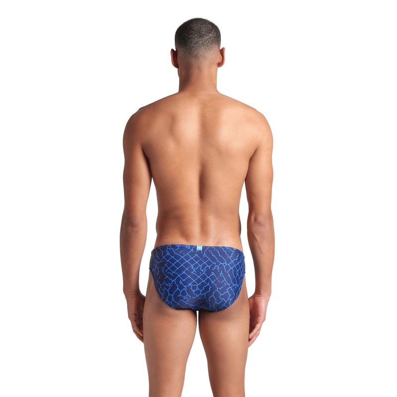 Arena Men's Swim Briefs Allover, Navy Multi, 36