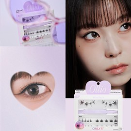 Ollio Olio Mix Pack with Mini Tweezer, No Glue Required, Partial False Eyelashes, 28 Bundles Set, Korean Cosmetics, OMP03J